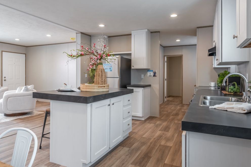 The VISTA Kitchen. This Manufactured Mobile Home features 3 bedrooms and 2 baths.