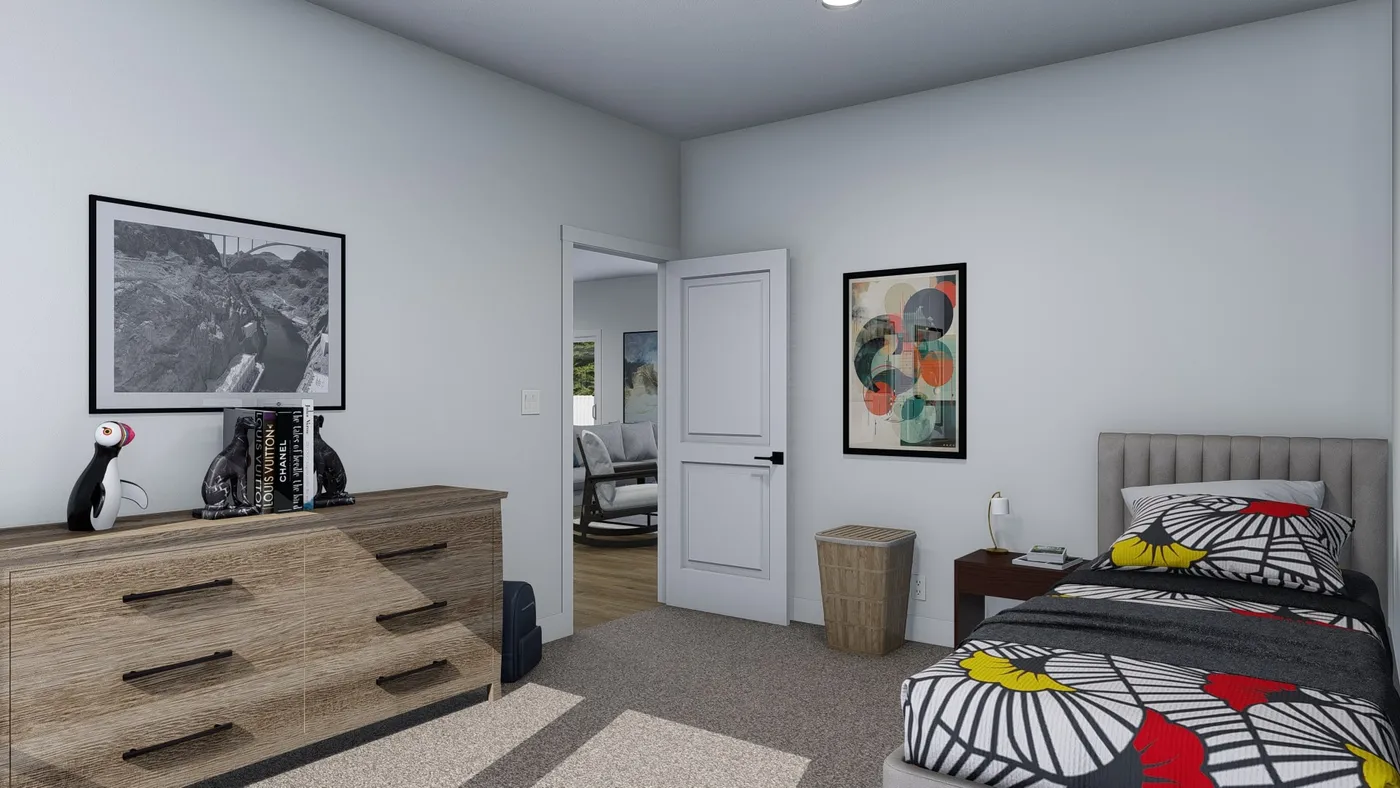 The GRAND Bedroom. This Manufactured Mobile Home features 4 bedrooms and 3 baths.