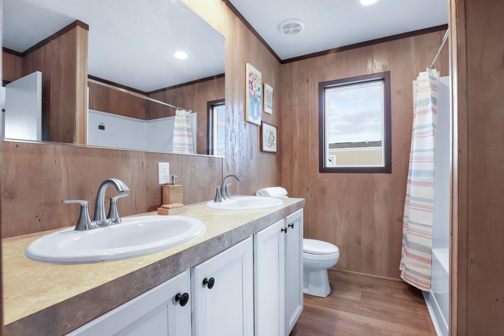 The BALANCE Master Bathroom. This Manufactured Mobile Home features 3 bedrooms and 2 baths.