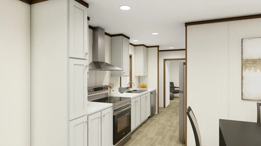 The THE DESIRE Kitchen. This Manufactured Mobile Home features 3 bedrooms and 2 baths.