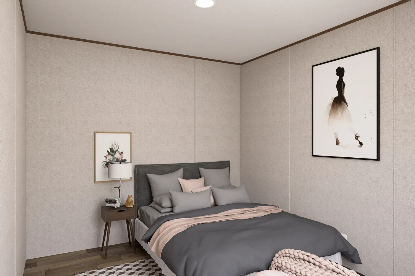 The TULIP Guest Bedroom. This Manufactured Mobile Home features 2 bedrooms and 1 bath.