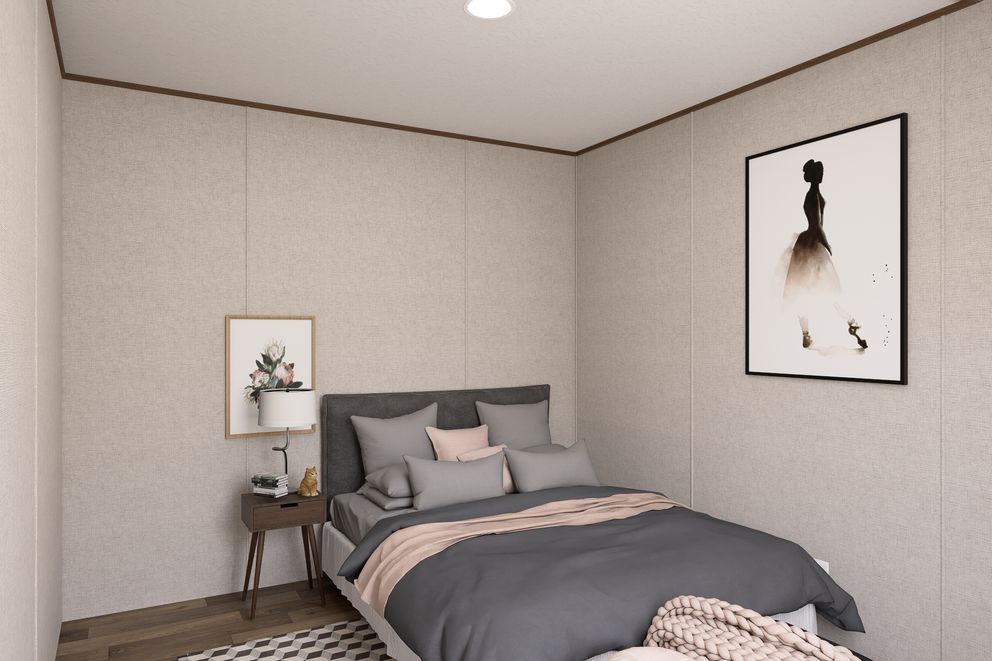 The TULIP Guest Bedroom. This Manufactured Mobile Home features 2 bedrooms and 1 bath.