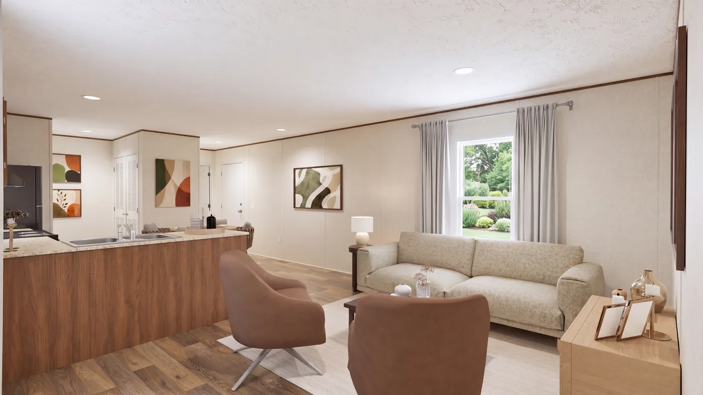 The MAGNOLIA Foyer. This Manufactured Mobile Home features 3 bedrooms and 2 baths.
