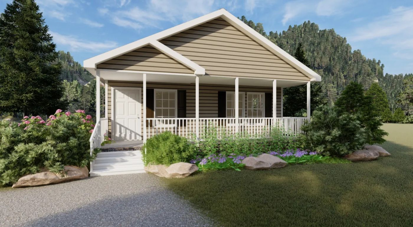 The SCENIC MOUNTAIN VIEW ELITE Exterior. This Manufactured Mobile Home features 3 bedrooms and 2 baths.