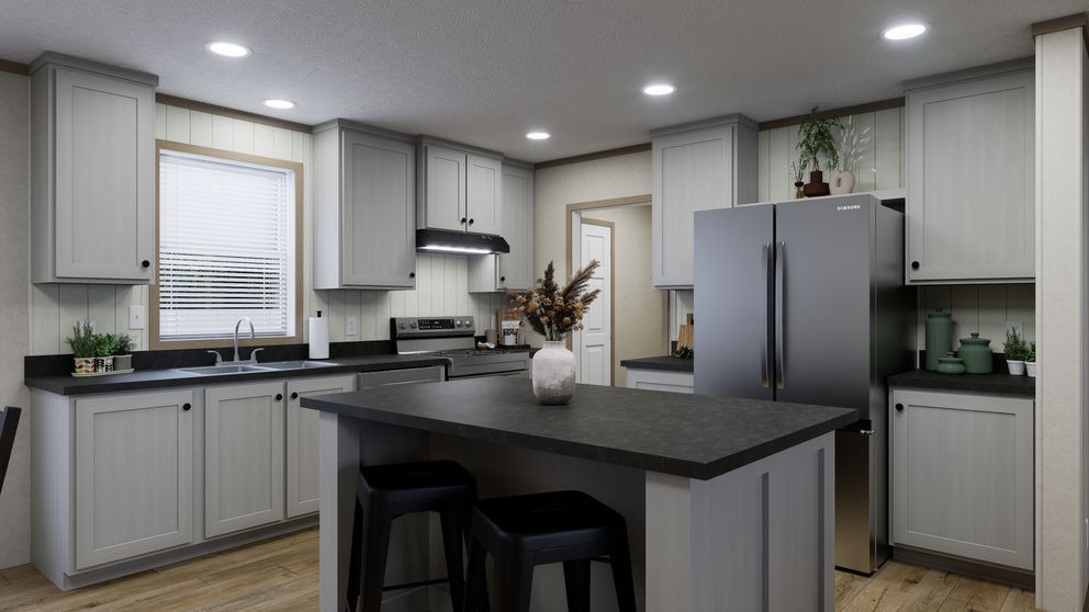 The 4828-CC51 PILLAR 48 Kitchen. This Manufactured Mobile Home features 3 bedrooms and 2 baths.