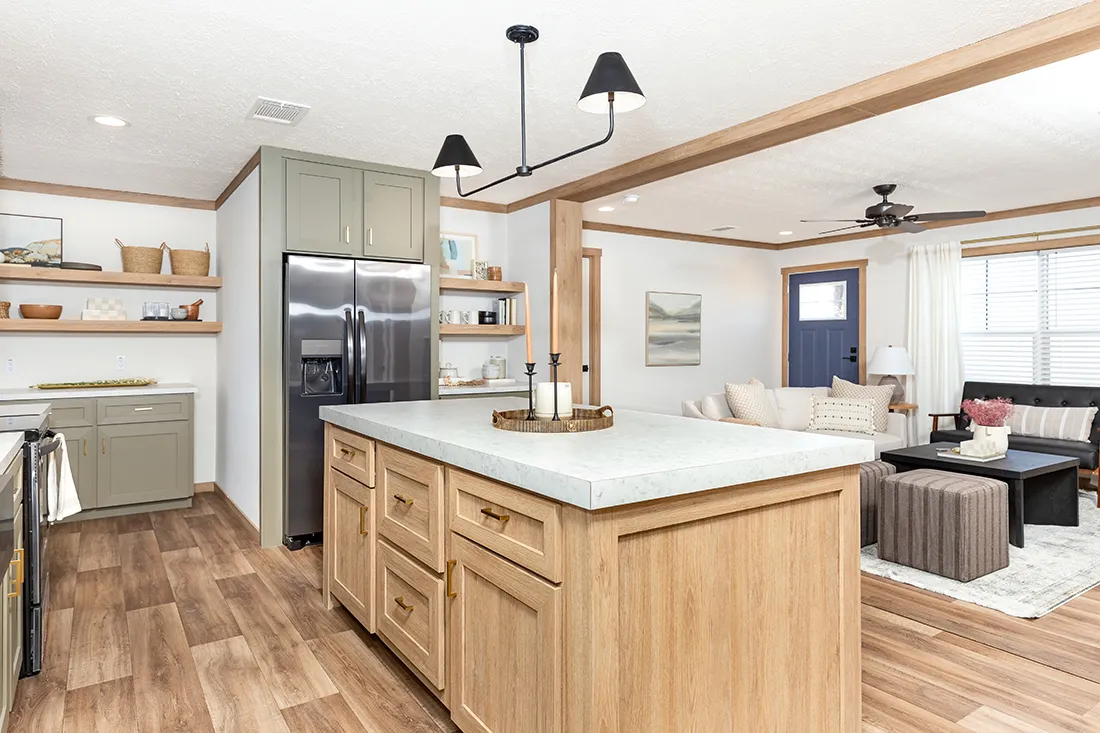 The ANGELINA Kitchen. This Manufactured Mobile Home features 4 bedrooms and 2 baths.
