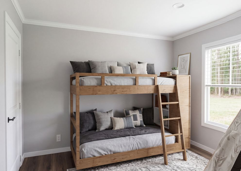 The THE ROOSEVELT Bedroom. This Manufactured Mobile Home features 4 bedrooms and 3 baths.