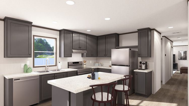 The LEGEND 28X68 Kitchen. This Manufactured Mobile Home features 4 bedrooms and 2 baths.
