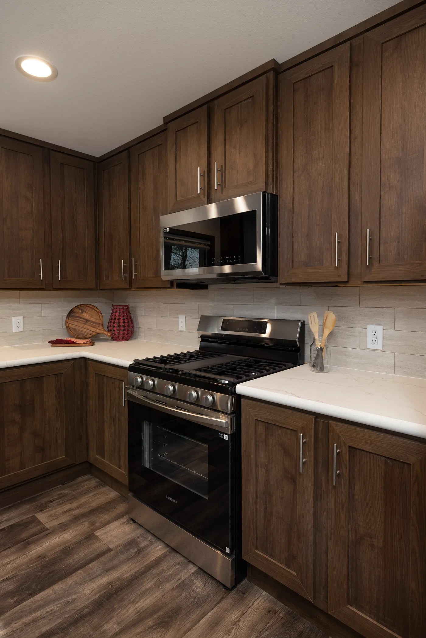 The RAMSEY 75 Kitchen. This Manufactured Mobile Home features 4 bedrooms and 2 baths.