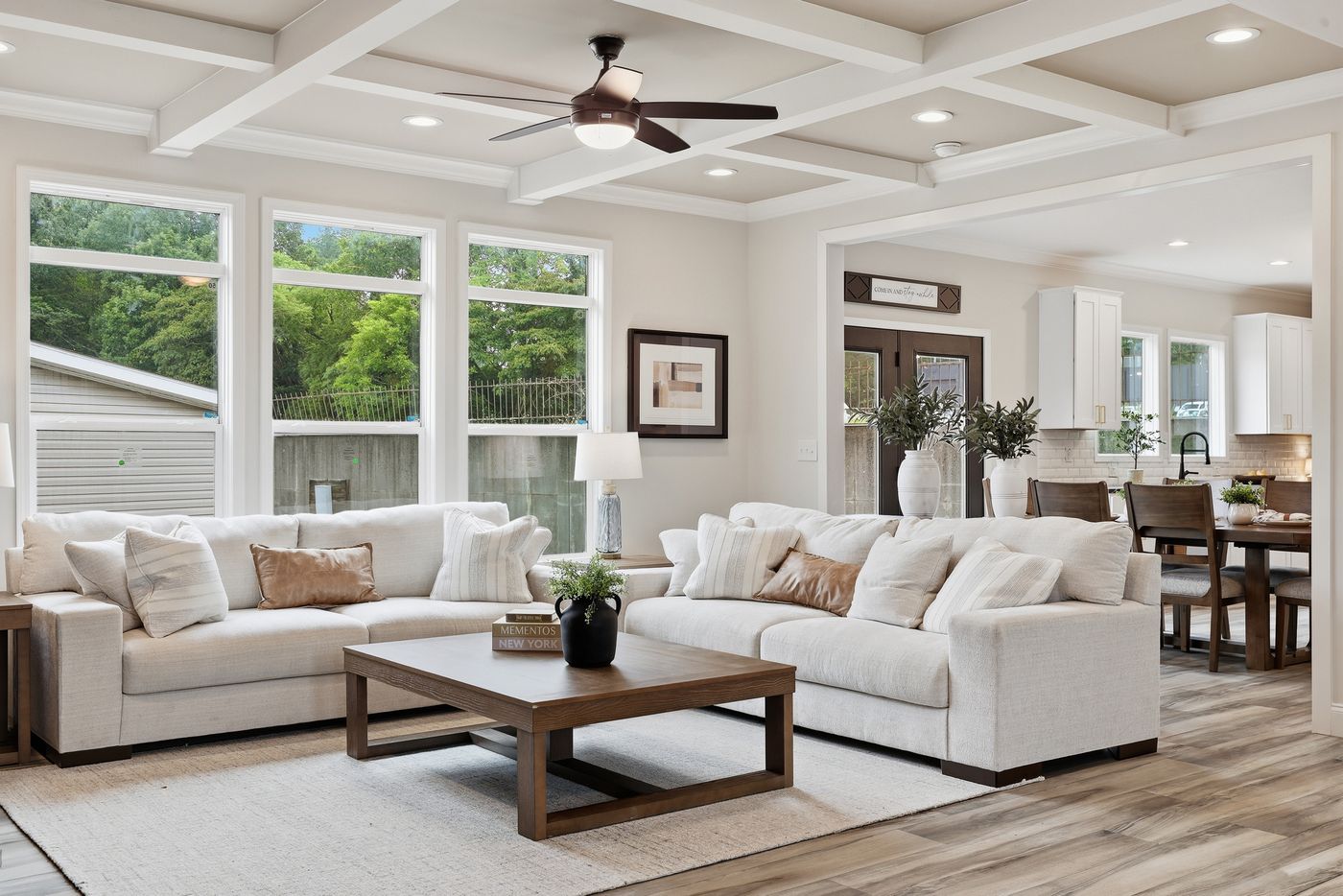 The THE SUMMIT Living Room. This Manufactured Mobile Home features 3 bedrooms and 2 baths.