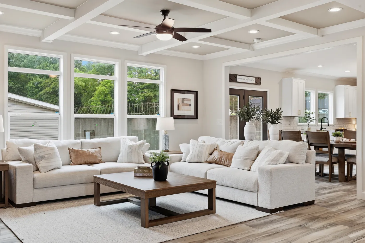 The THE SUMMIT Living Room. This Manufactured Mobile Home features 3 bedrooms and 2 baths.