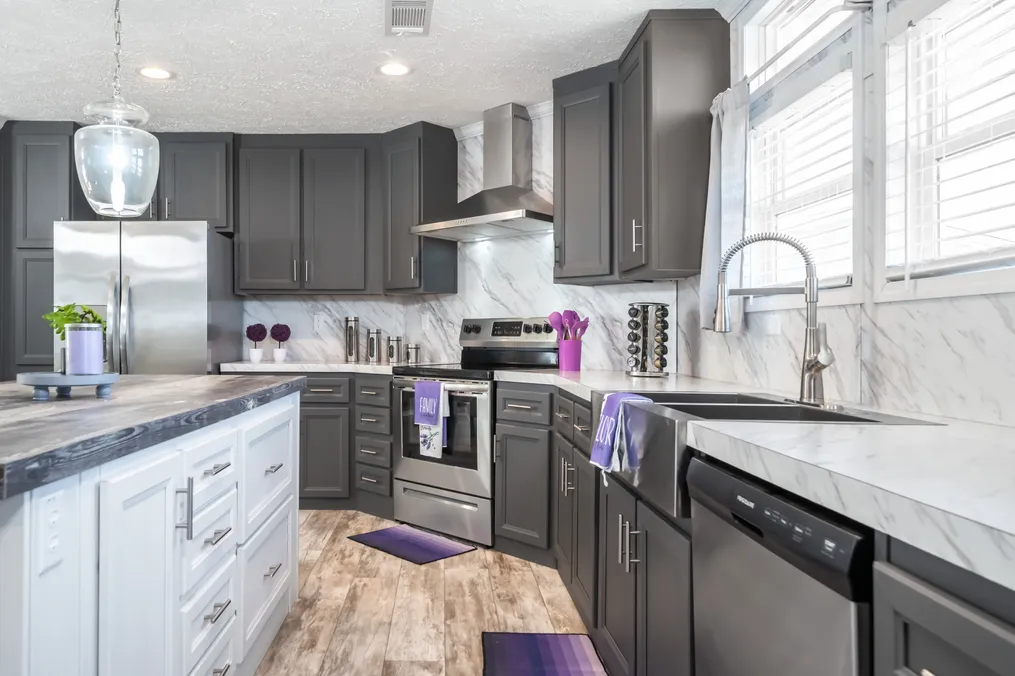 The STELLA Kitchen. This Manufactured Mobile Home features 3 bedrooms and 2 baths.