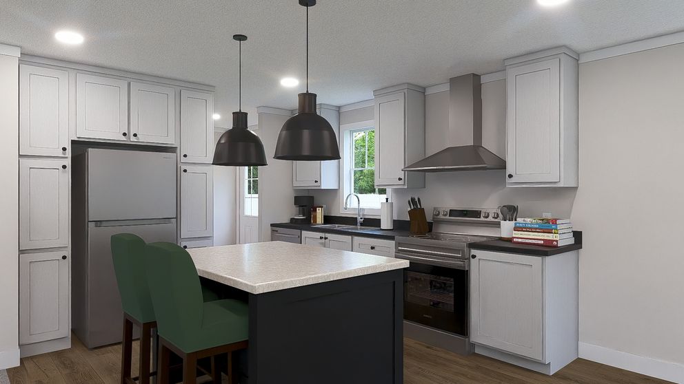 The WHOLE LOTTA LOVE Kitchen. This Manufactured Mobile Home features 3 bedrooms and 2 baths.