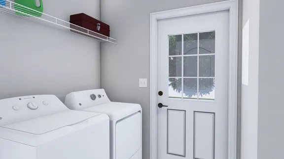The THE HOLLYWOOD Utility Room. This Manufactured Mobile Home features 3 bedrooms and 2 baths.
