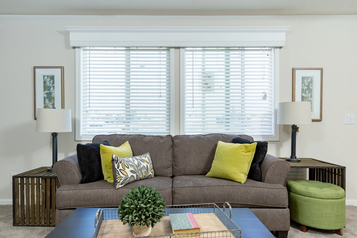 The FAIRPOINT 24523H Living Room. This Manufactured Mobile Home features 3 bedrooms and 2 baths.