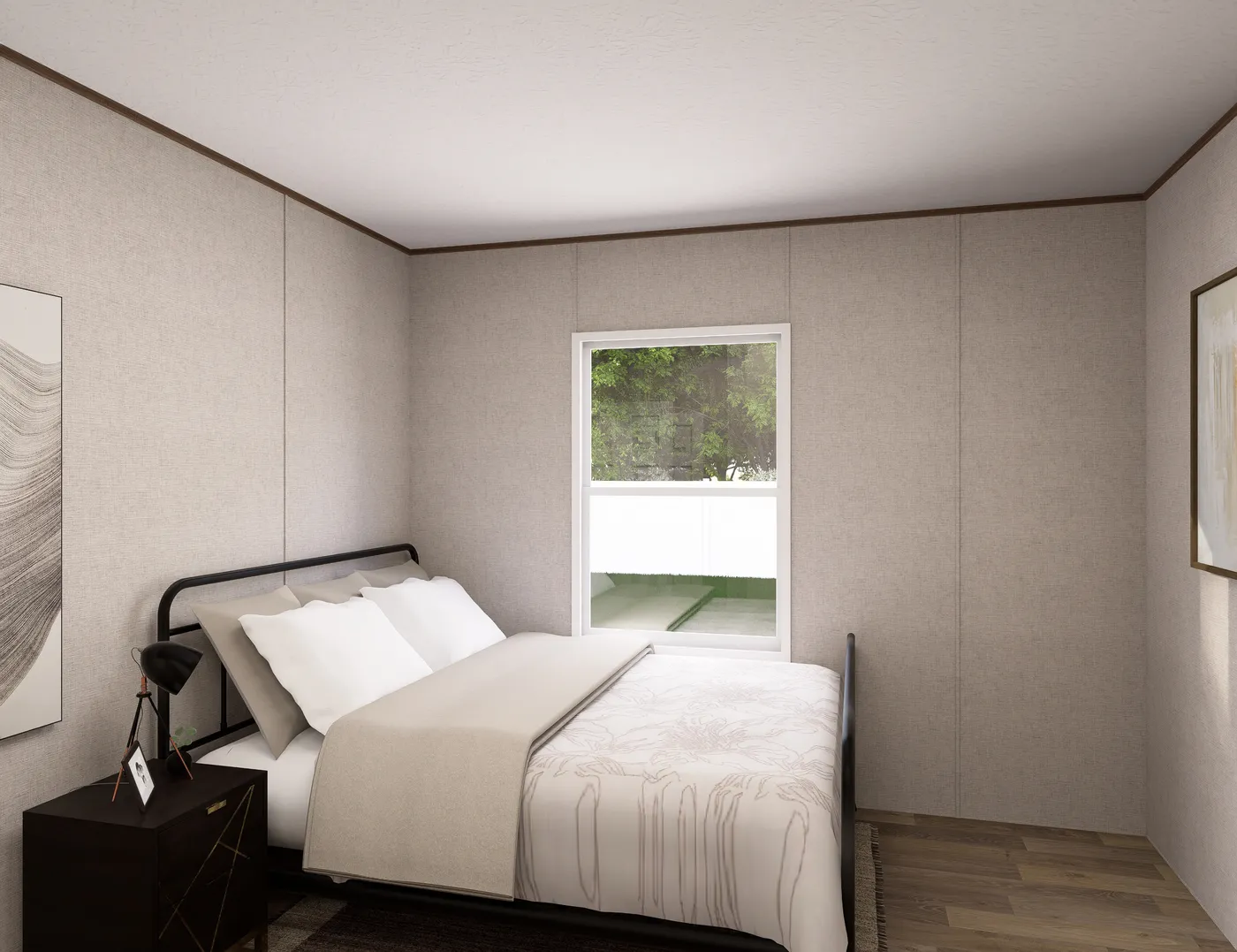 The SYCAMORE Guest Bedroom. This Manufactured Mobile Home features 4 bedrooms and 2 baths.
