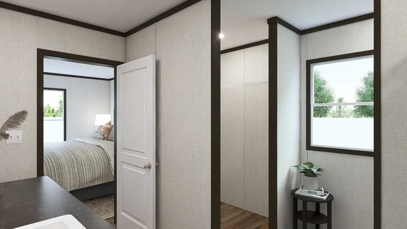 The GLIMPSE Primary Bathroom. This Manufactured Mobile Home features 3 bedrooms and 2 baths.