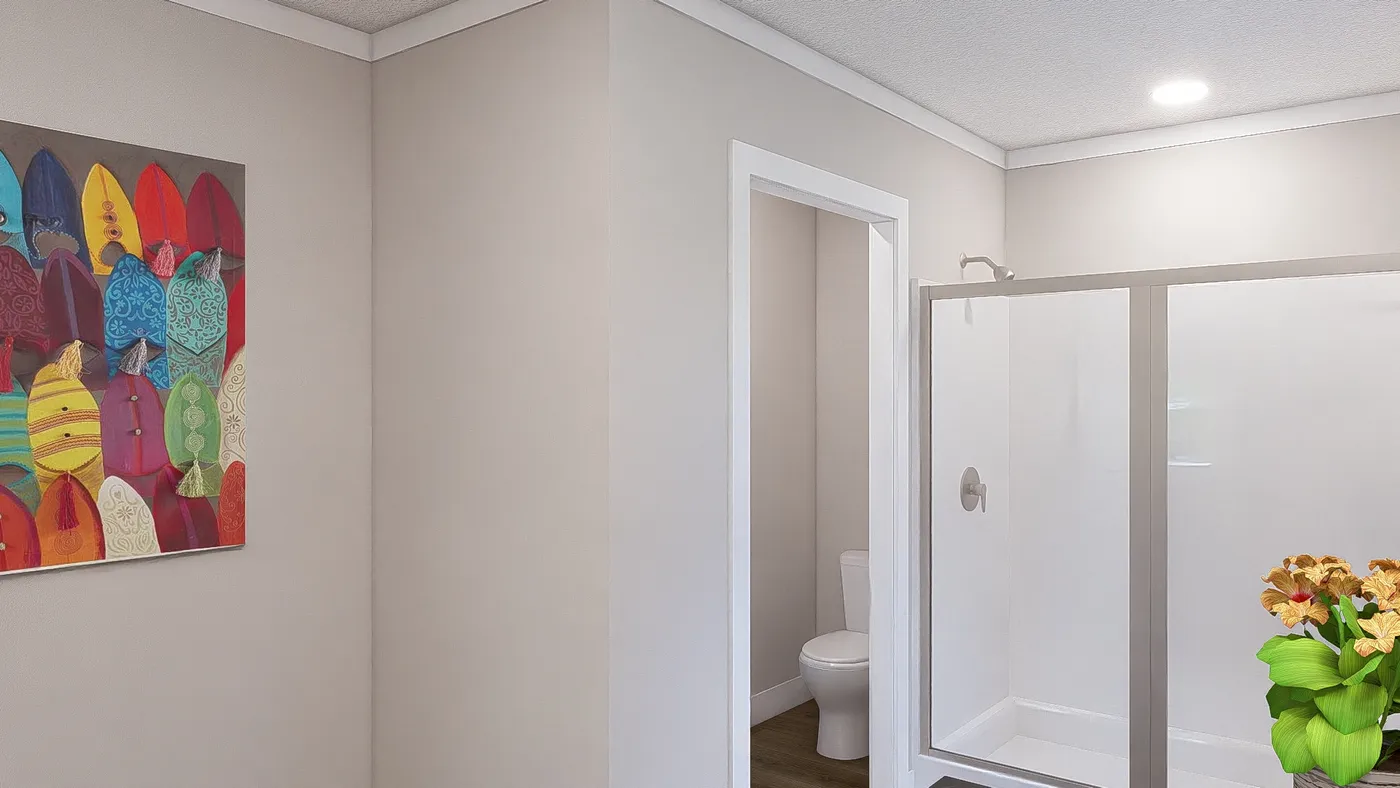 The LIMELIGHT Guest Bathroom. This Manufactured Mobile Home features 3 bedrooms and 2 baths.