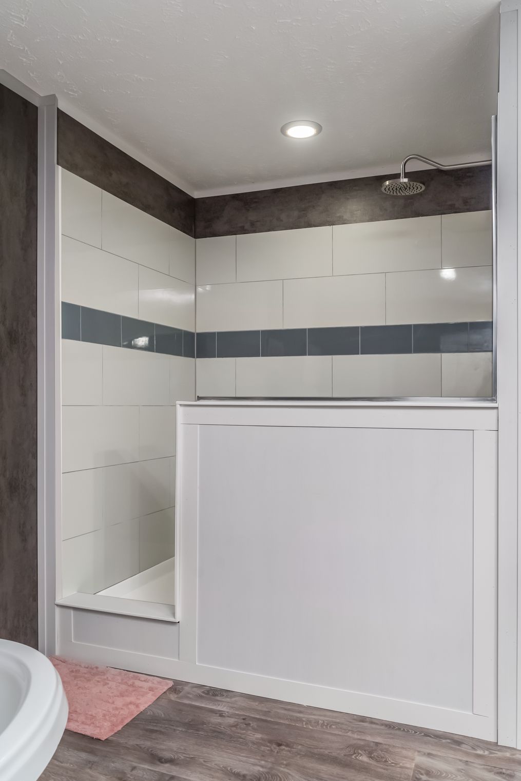 The THE FUSION 32B Primary Bathroom. This Manufactured Mobile Home features 4 bedrooms and 2 baths.