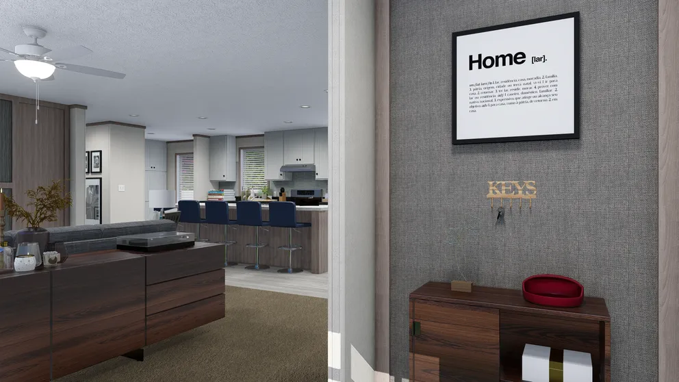 The 6428-E792 THE PULSE Foyer. This Manufactured Mobile Home features 3 bedrooms and 2.5 baths.