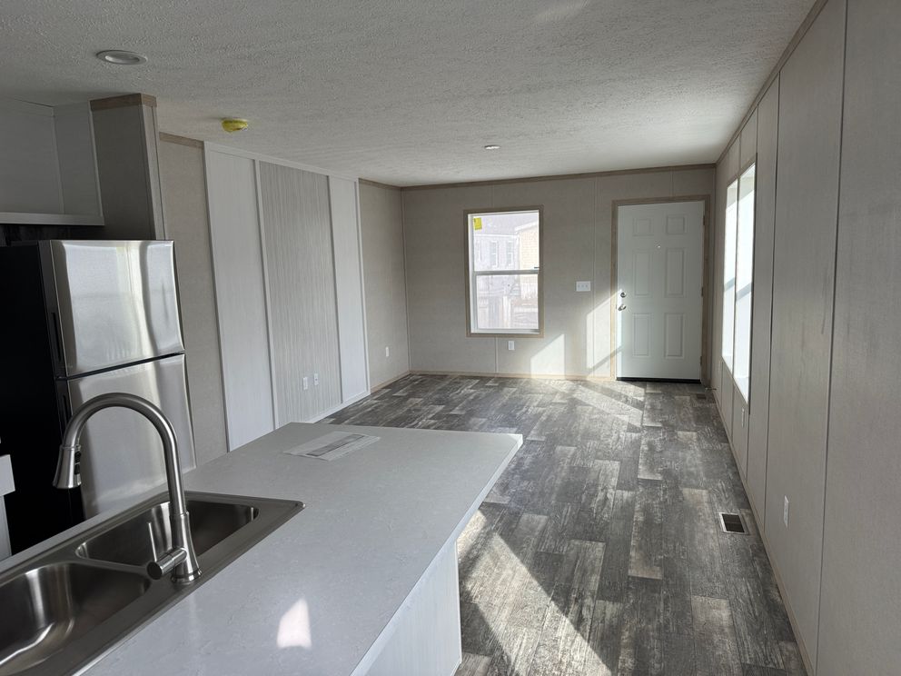 The ONYX Kitchen. This Manufactured Mobile Home features 1 bedroom and 1 bath.