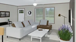 The 5628-E786 THE PULSE Living Room. This Manufactured Mobile Home features 3 bedrooms and 2 baths.