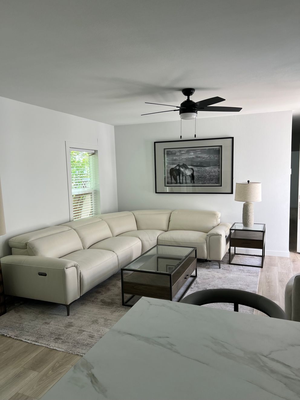 The SUNRISE 68 Living Room. This Manufactured Mobile Home features 2 bedrooms and 2 baths.