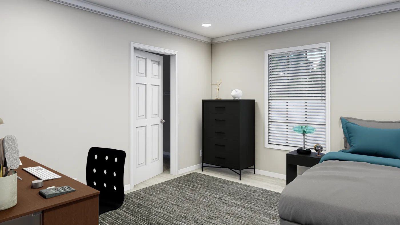 The PINEHURST 3104 Bedroom. This Manufactured Mobile Home features 3 bedrooms and 2 baths.
