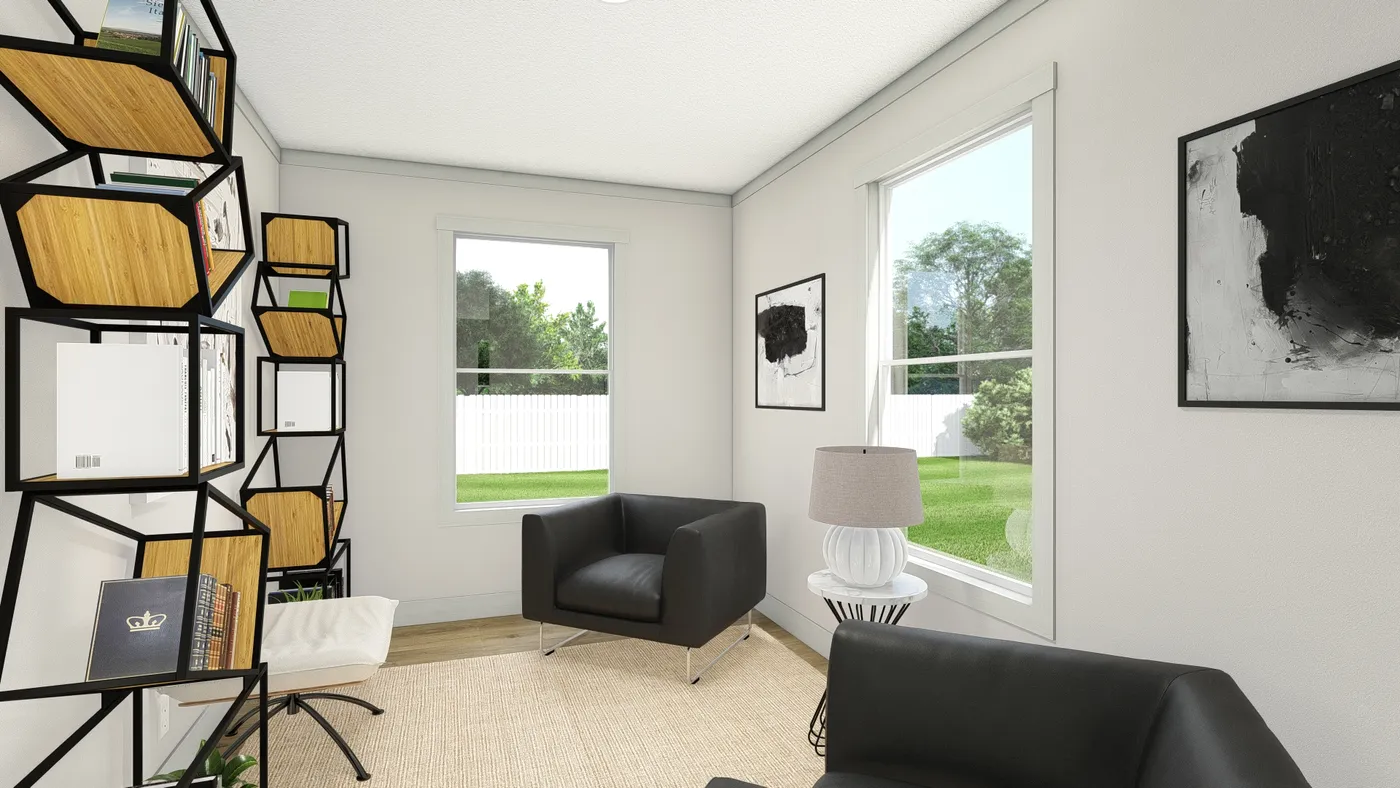 The 2006 "BEAUTIFUL MORNING" 4428 Den. This Manufactured Mobile Home features 3 bedrooms and 2 baths.