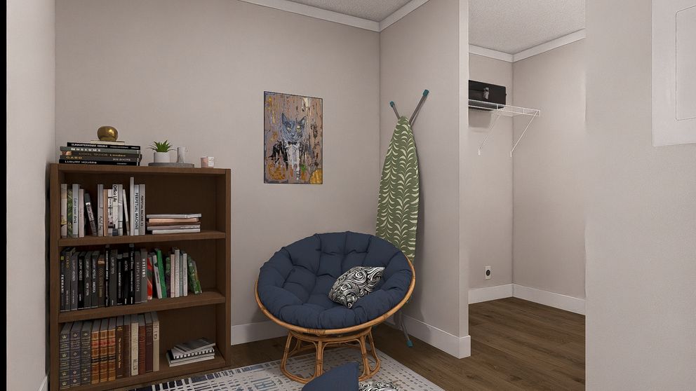 The BROWN EYED GIRL Guest Bedroom. This Manufactured Mobile Home features 4 bedrooms and 2 baths.