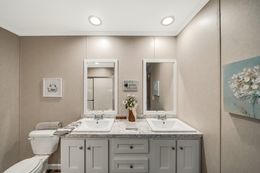 The SWEET BREEZE 76 Master Bathroom. This Manufactured Mobile Home features 3 bedrooms and 2 baths.
