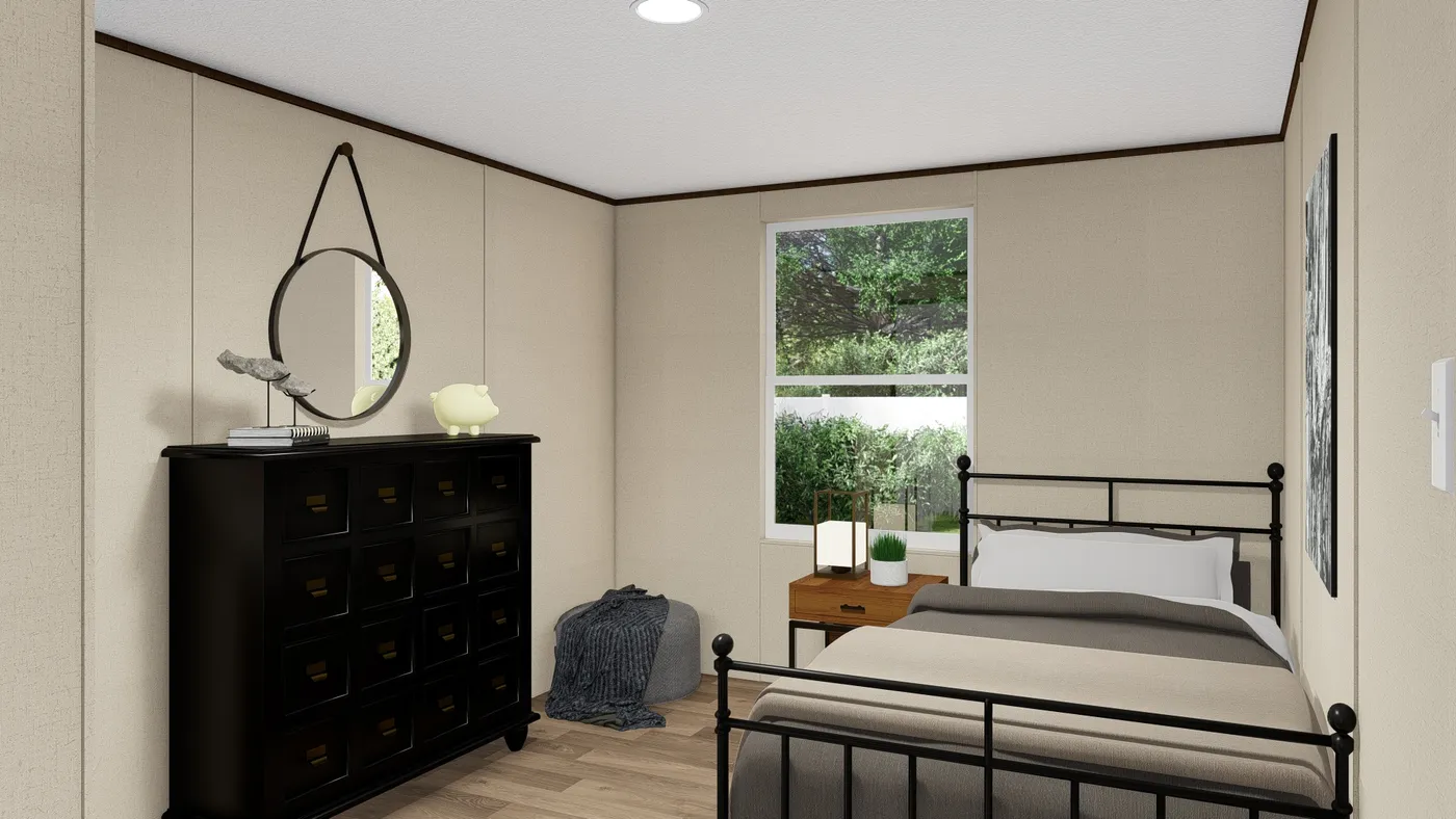 The MARVELOUS 3 Guest Bedroom. This Manufactured Mobile Home features 3 bedrooms and 2 baths.