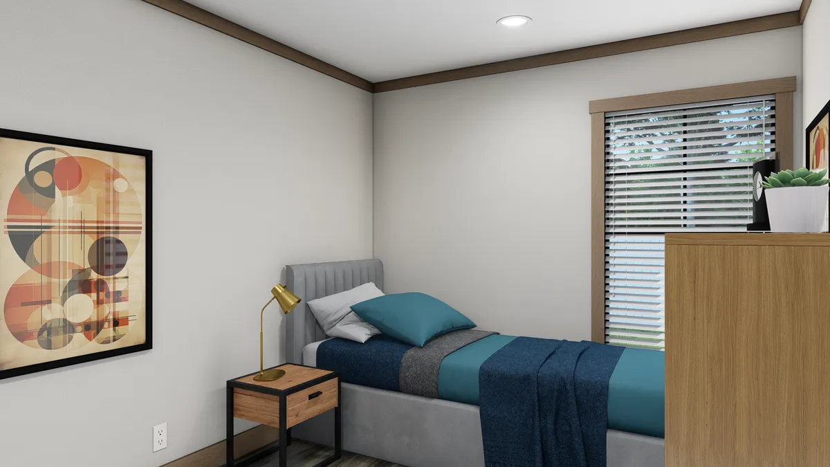The ANNIE Bedroom. This Manufactured Mobile Home features 3 bedrooms and 2 baths.