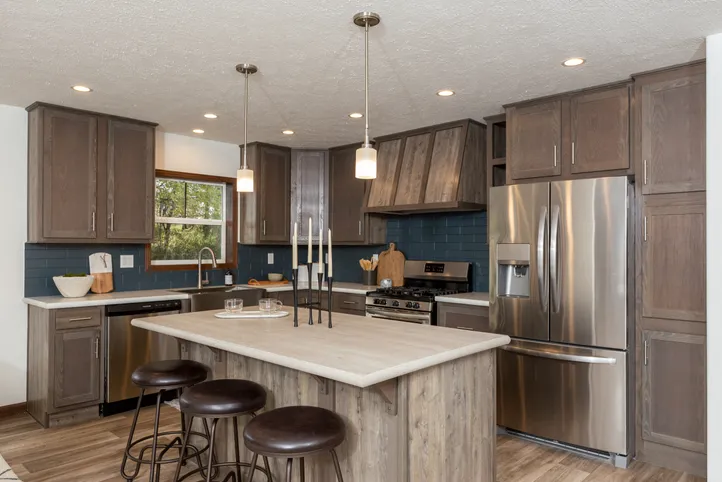 The LEGEND 86 Kitchen. This Manufactured Mobile Home features 3 bedrooms and 2 baths.