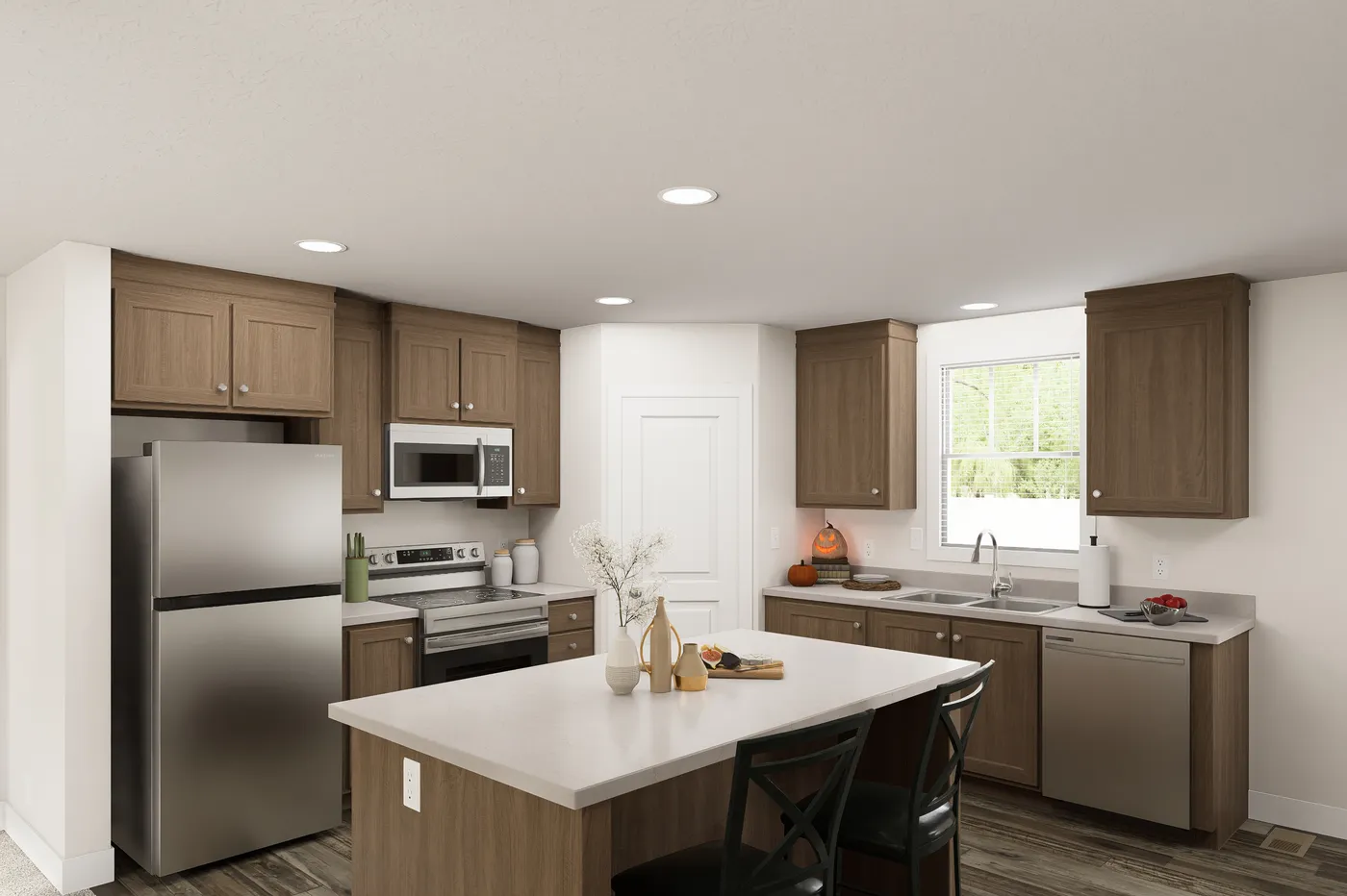 The 5228-MS067-1 EVANSVILLE Kitchen. This Manufactured Mobile Home features 3 bedrooms and 2 baths.