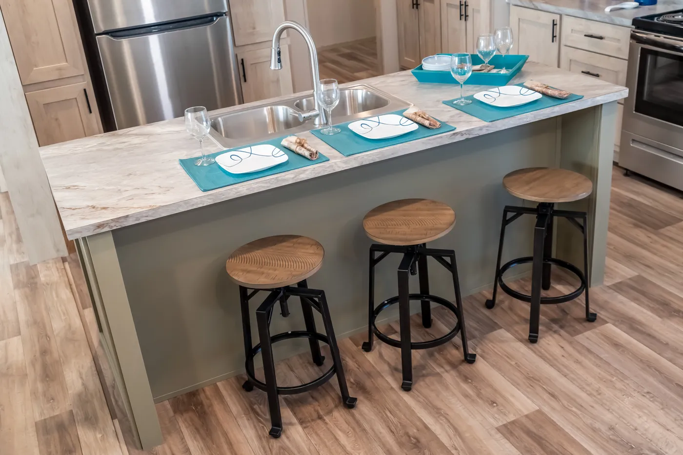 The DESOTO Kitchen. This Manufactured Mobile Home features 3 bedrooms and 2 baths.