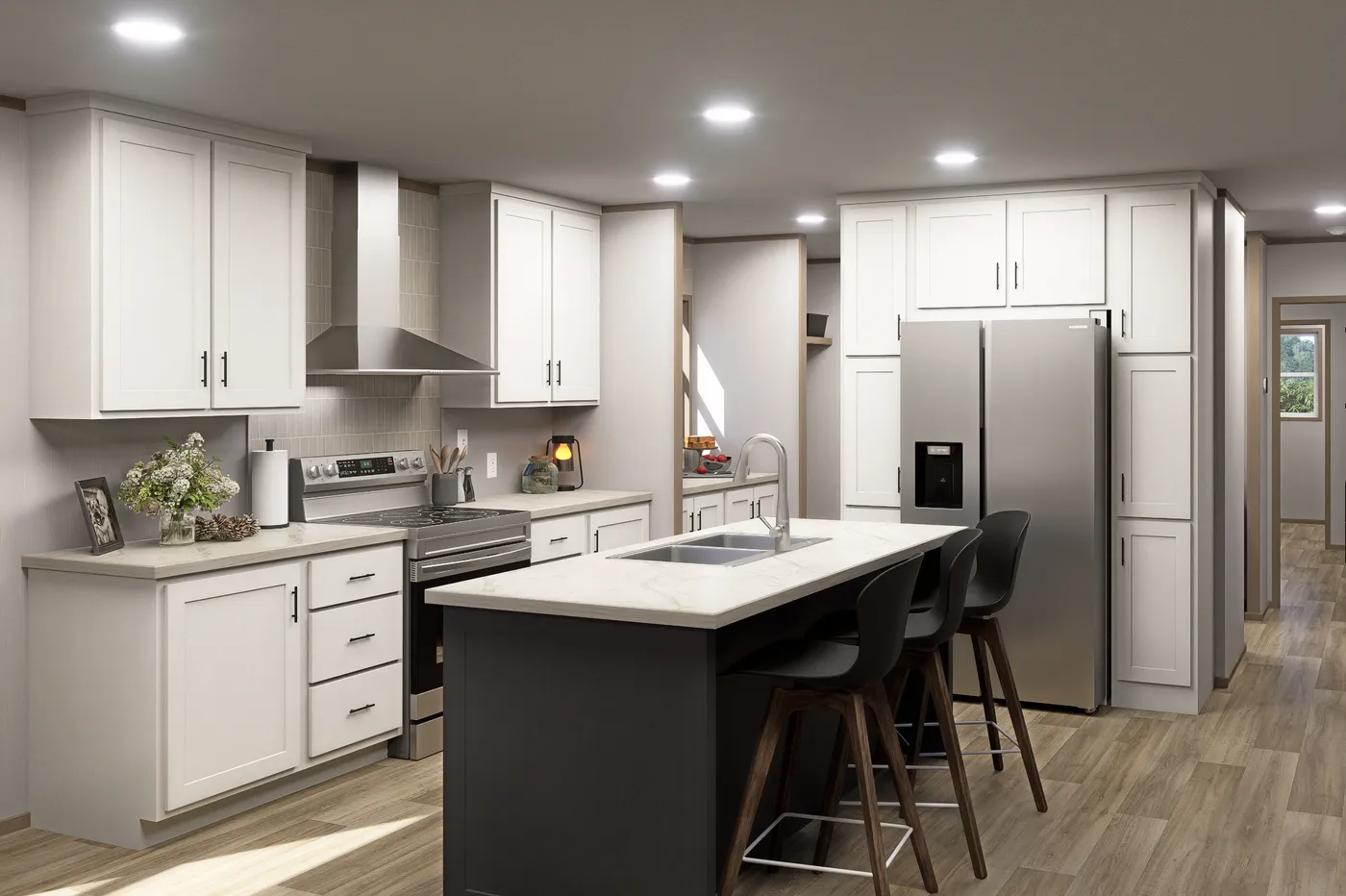 Tranquility Package. The MARINER Exterior. This Manufactured Mobile Home features 3 bedrooms and 2 baths.