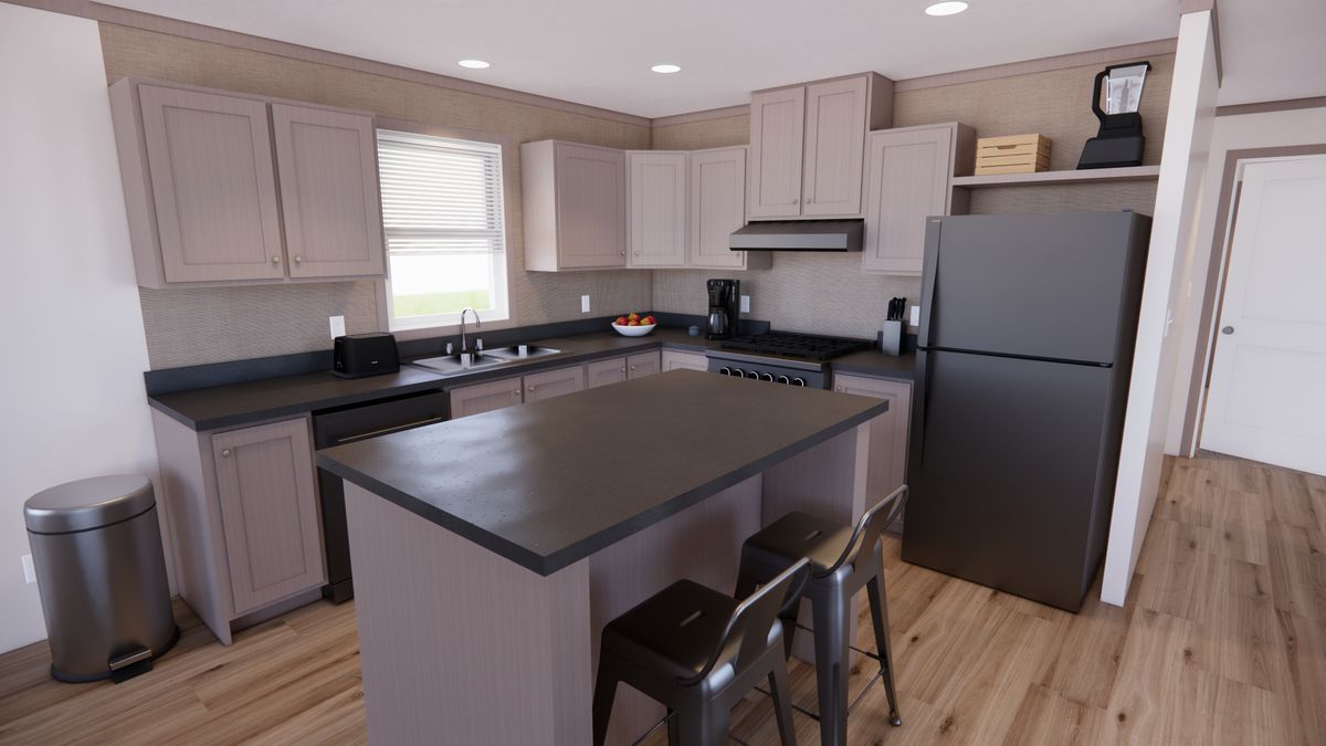 The 6016-4200 ADRENALINE Kitchen. This Manufactured Mobile Home features 2 bedrooms and 2 baths.