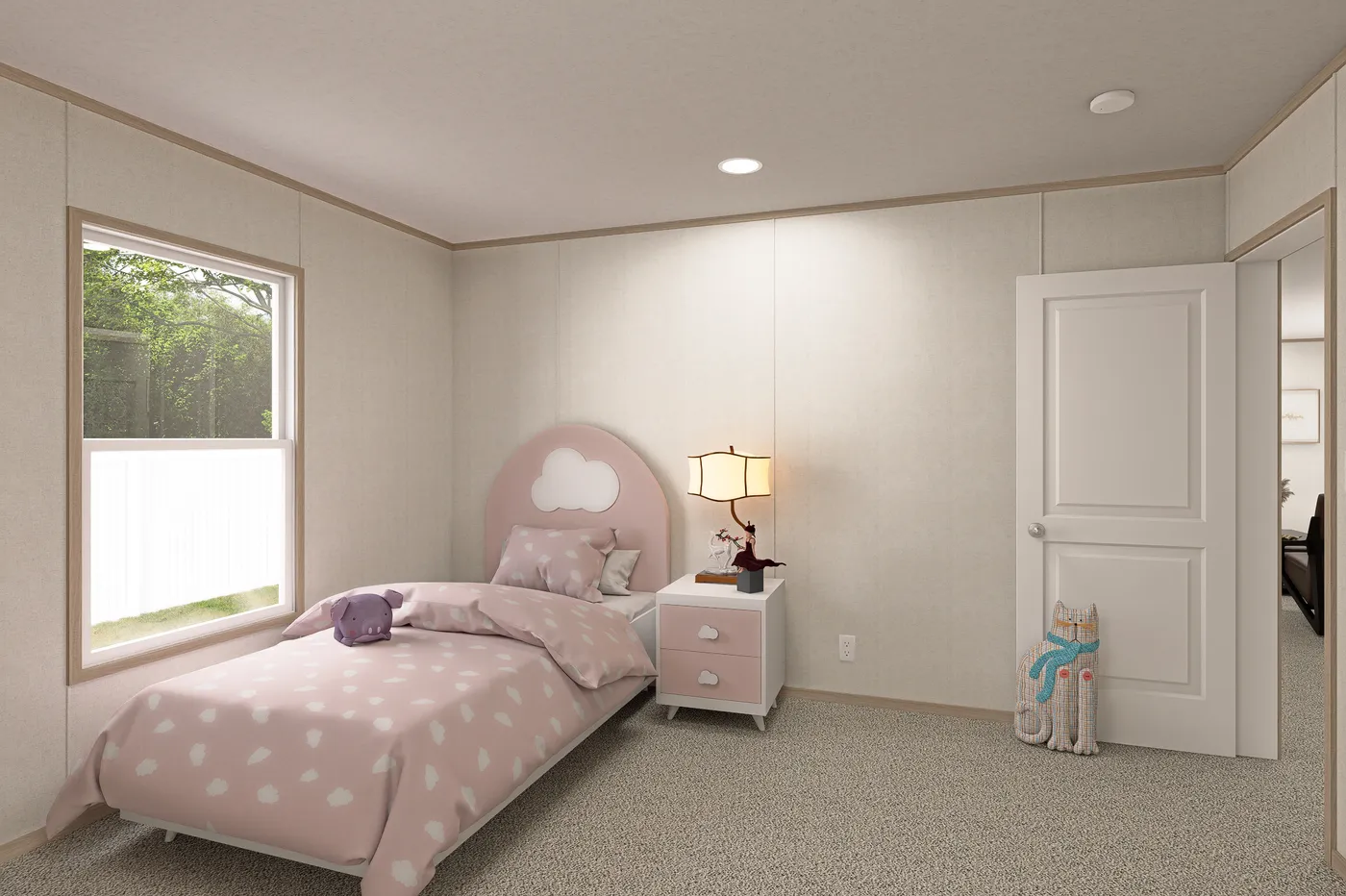 The THE EAGLE 76 Guest Bedroom. This Manufactured Mobile Home features 5 bedrooms and 2 baths.