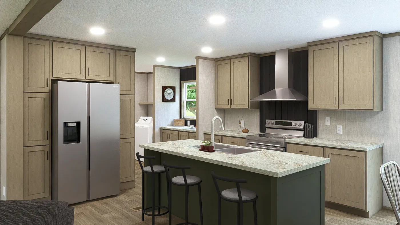 Charwood.The FIJI Kitchen. This Manufactured Mobile Home features 3 bedrooms and 2 baths.