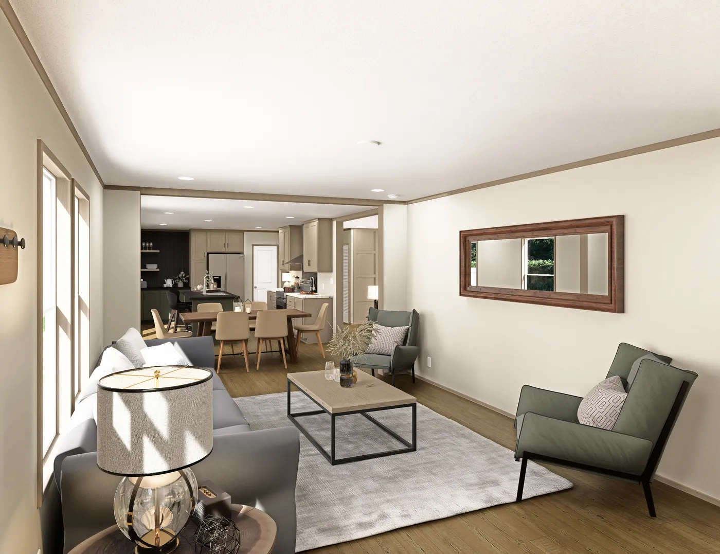 The RAINIER Foyer. This Manufactured Mobile Home features 4 bedrooms and 3 baths.