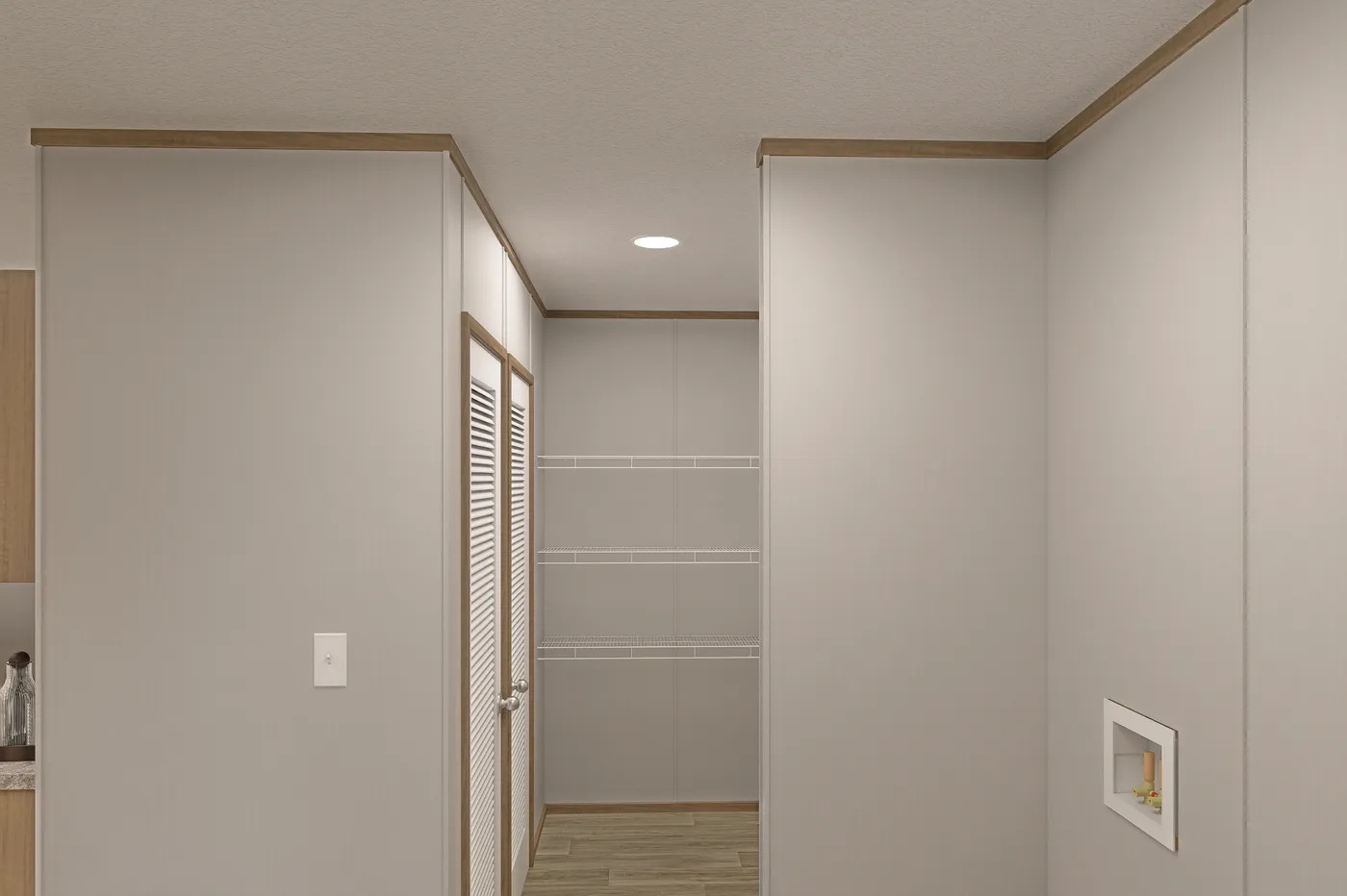 The THE EAGLE 52 Utility Room. This Manufactured Mobile Home features 3 bedrooms and 2 baths.