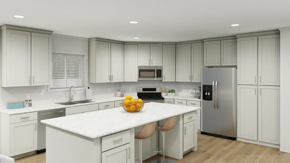 The TU3068A Kitchen. This Manufactured Mobile Home features 4 bedrooms and 2 baths.