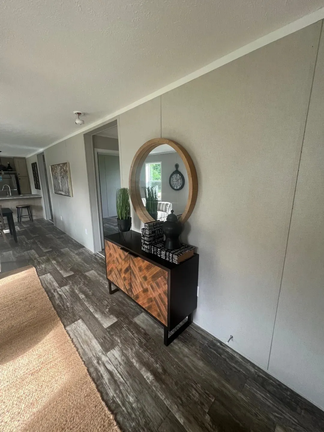 The JADE Dining Area. This Manufactured Mobile Home features 2 bedrooms and 1 bath.