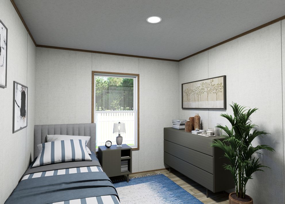 The VISTA Guest Bedroom. This Manufactured Mobile Home features 3 bedrooms and 2 baths.