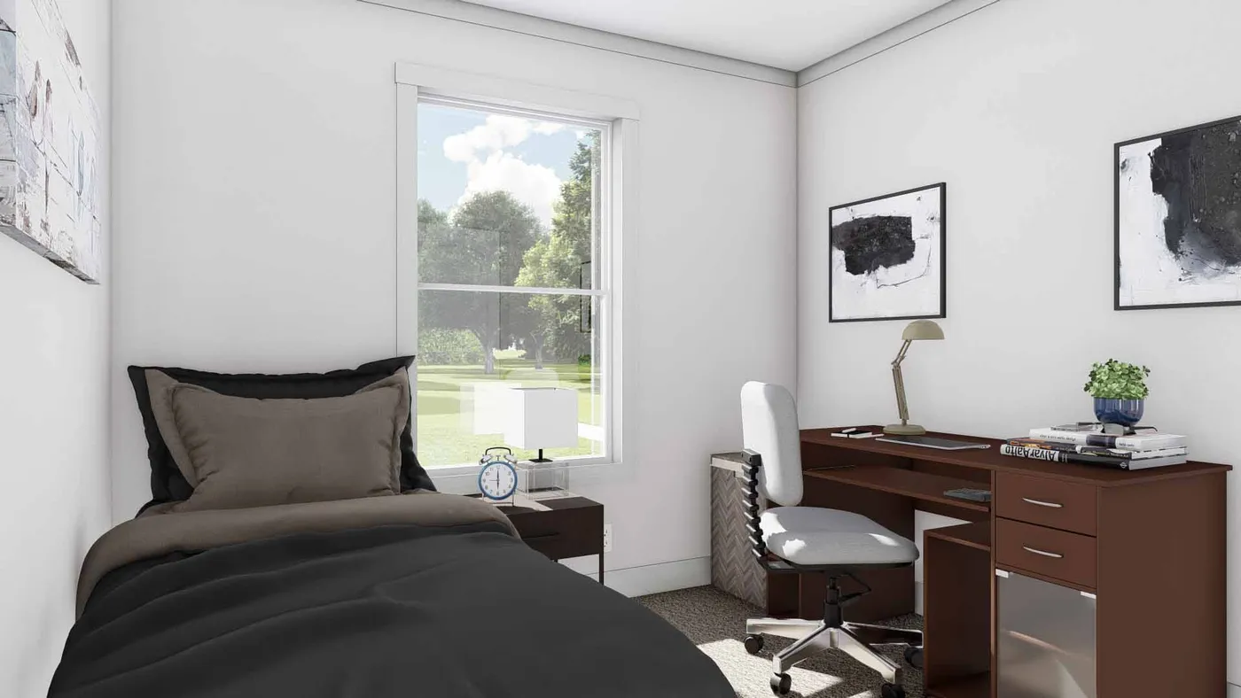 The PURPLE RAIN Bedroom. This Manufactured Mobile Home features 3 bedrooms and 2 baths.