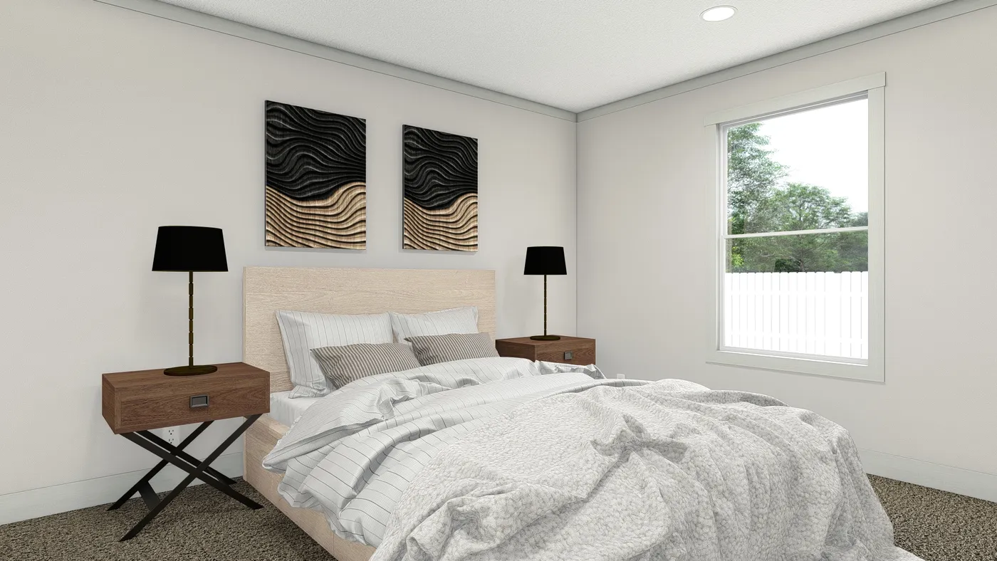 The 2007 "UNDER PRESSURE" 4828 Primary Bedroom. This Manufactured Mobile Home features 3 bedrooms and 2 baths.