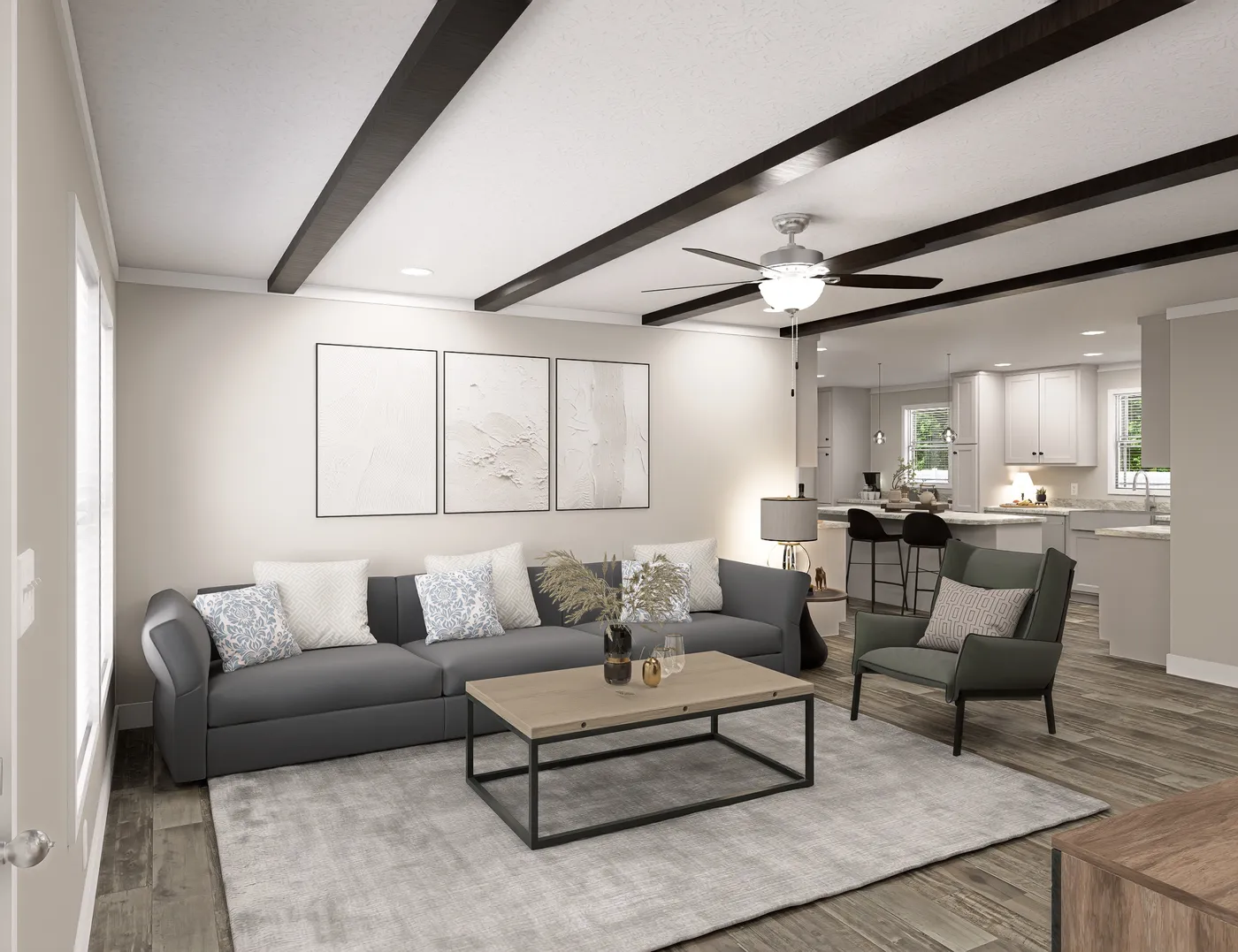 The BROOKLINE FLEX 32 WIDE Foyer. This Manufactured Mobile Home features 4 bedrooms and 3 baths.