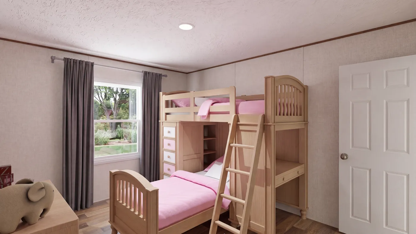 The SYCAMORE Bedroom. This Manufactured Mobile Home features 4 bedrooms and 2 baths.