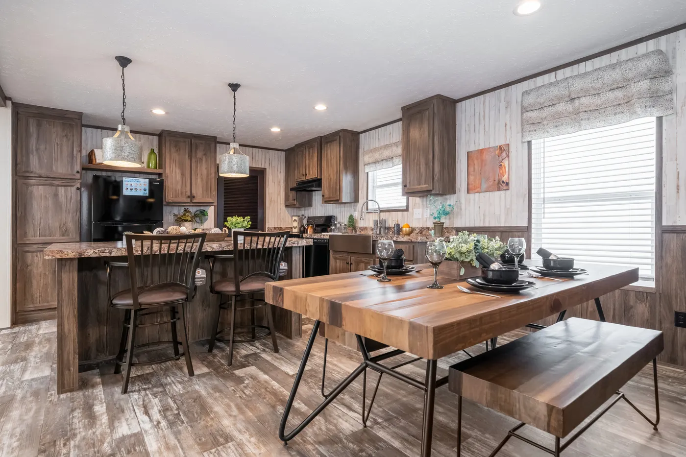 The HARDIN Kitchen. This Manufactured Mobile Home features 3 bedrooms and 2 baths.